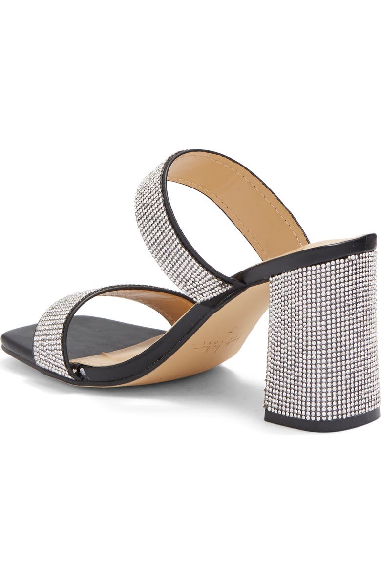 Nicole Miller Tinker Rhinestone Double Band Block Heel Sandal, Alternate, color,