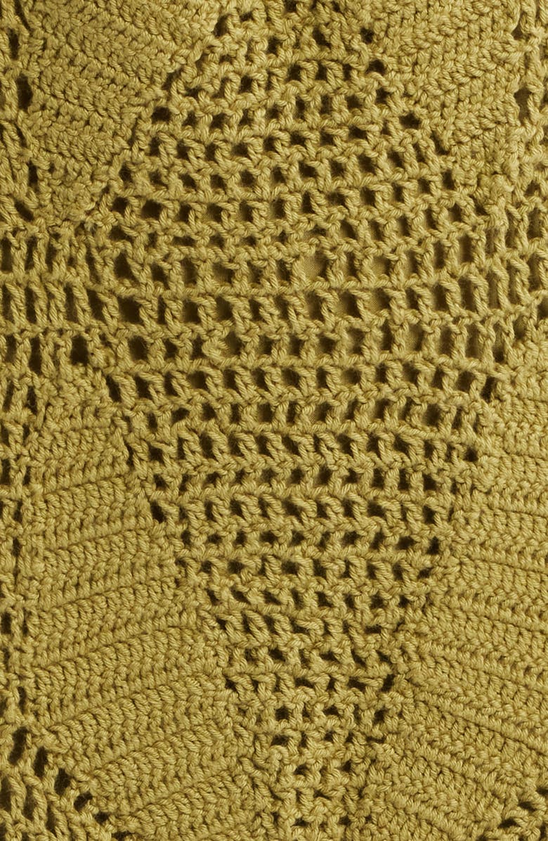 Cleobella Noelani Crochet Minidress, Alternate, color, Moss