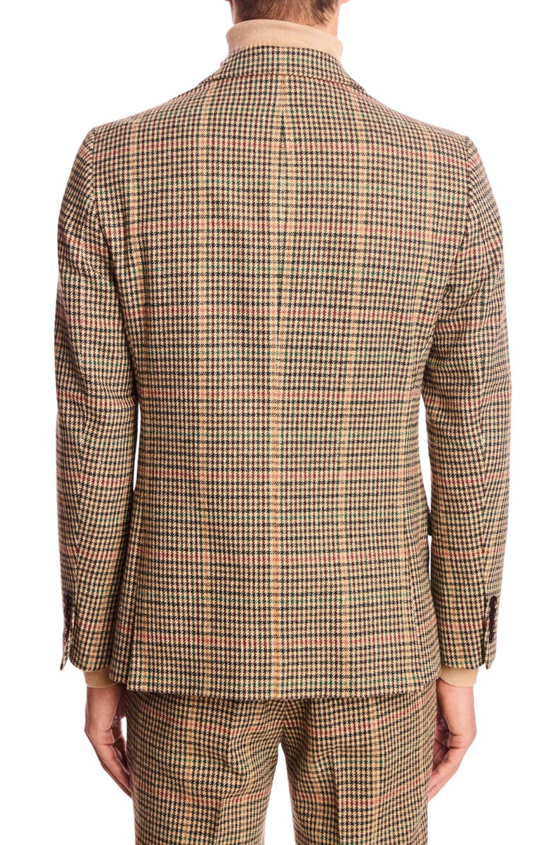 Ashton Slim Fit Houndstooth Plaid Wool Blend Blazer