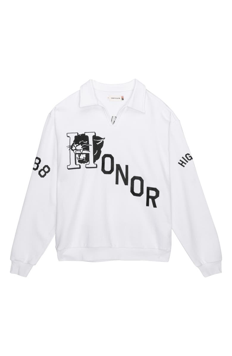 HONOR THE GIFT Mascot Graphic Cotton Polo Sweater, Main, color, 