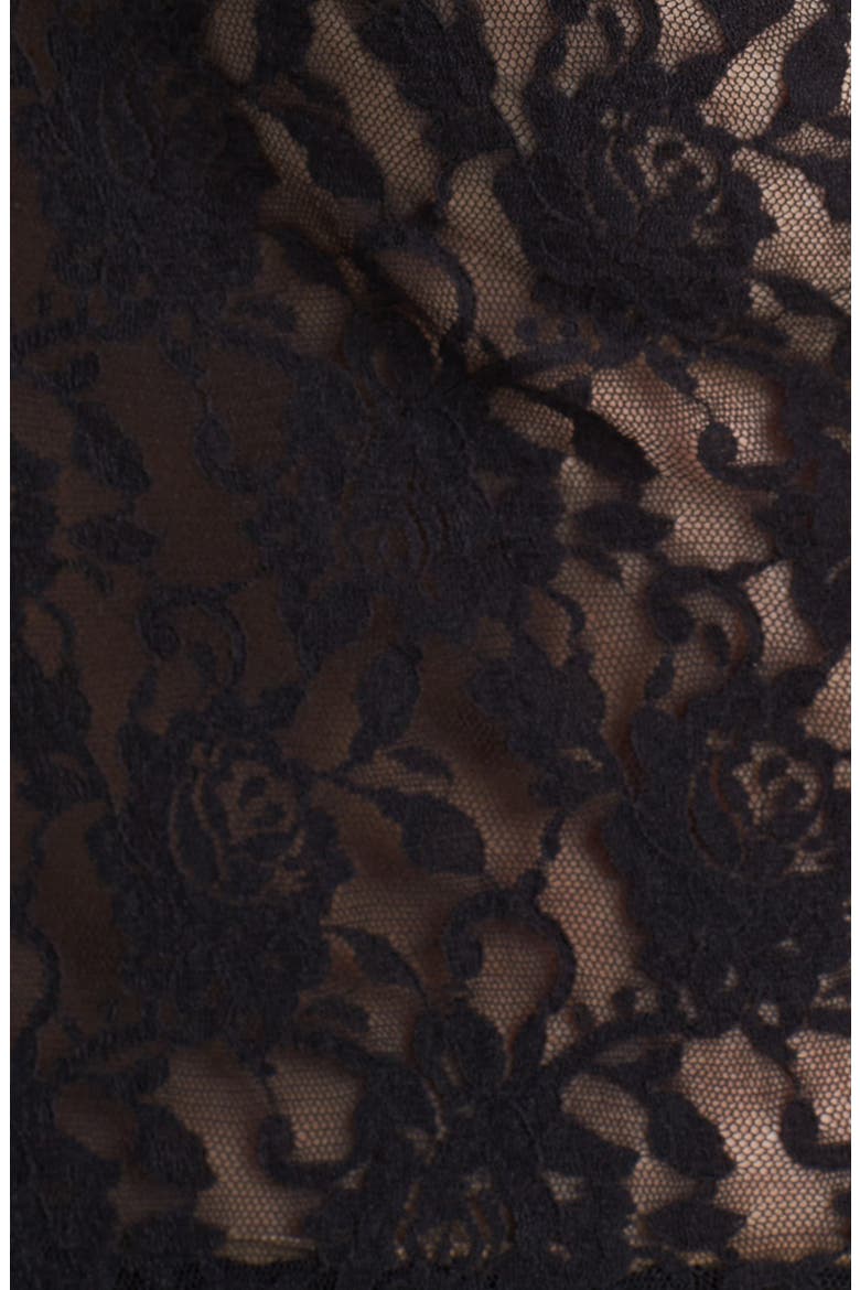 Stretch Lace Chemise, Alternate, color, BLACK