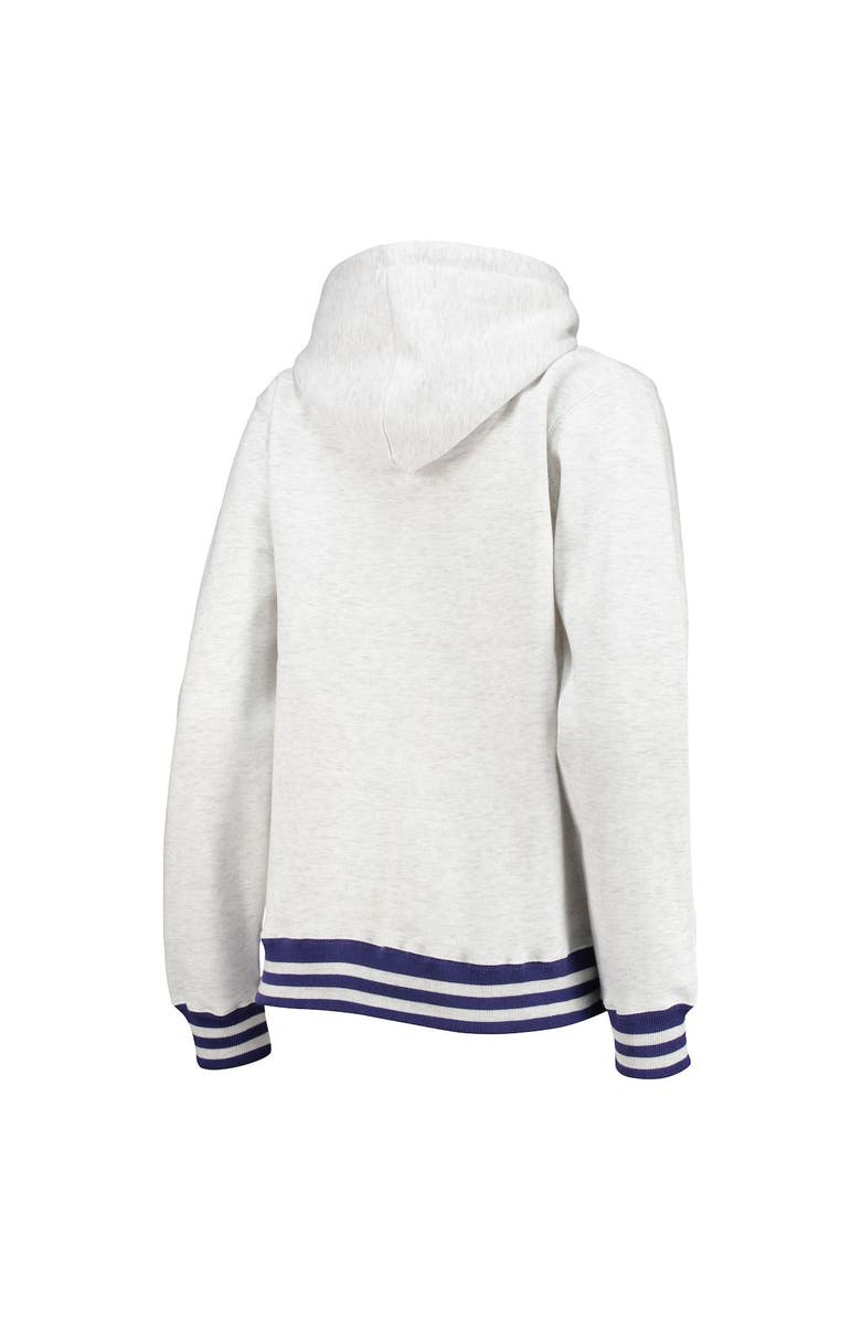 PRESSBOX Women's Pressbox Ash LSU Tigers Santa Cruz Chenille Pullover Hoodie, Alternate, color, 