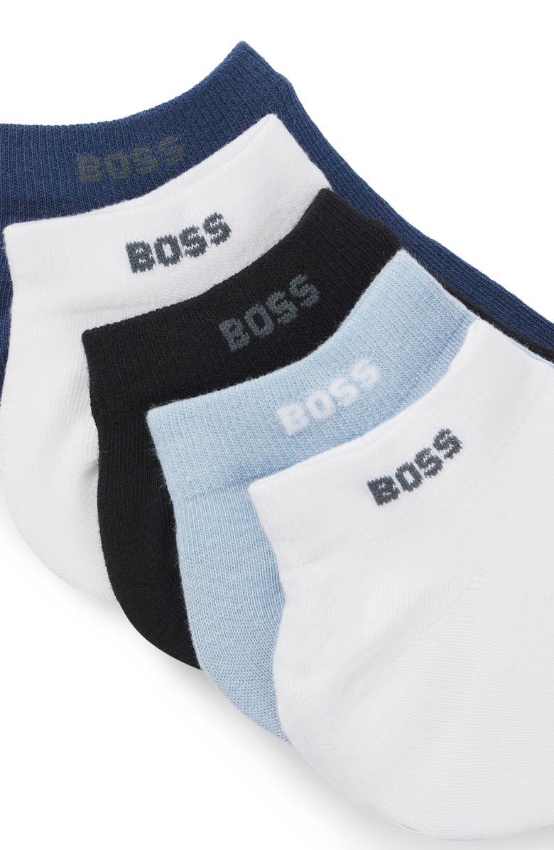 BOSS Assorted 5-Pack Stretch Ankle Socks, Alternate, color, 
