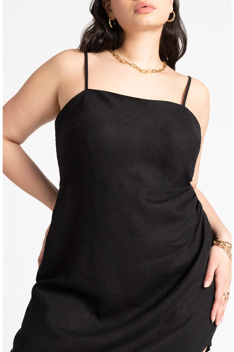Cowl Back Minidress, Alternate, color, BLACK