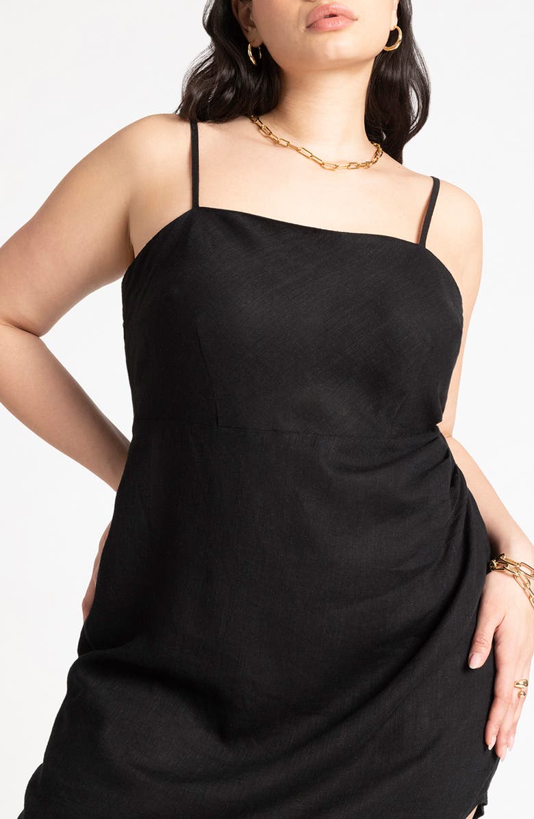 ELOQUII Cowl Back Minidress, Alternate, color, 