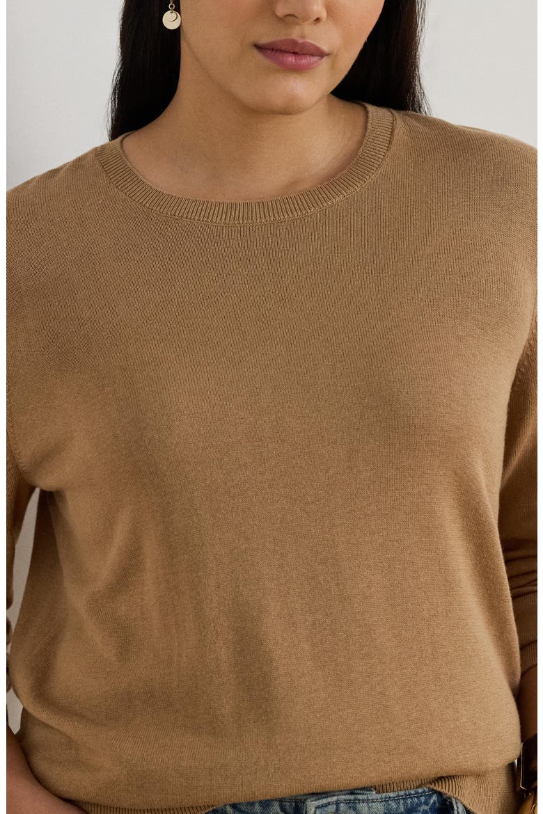 Crewneck Sweater, Alternate, color, CAMEL