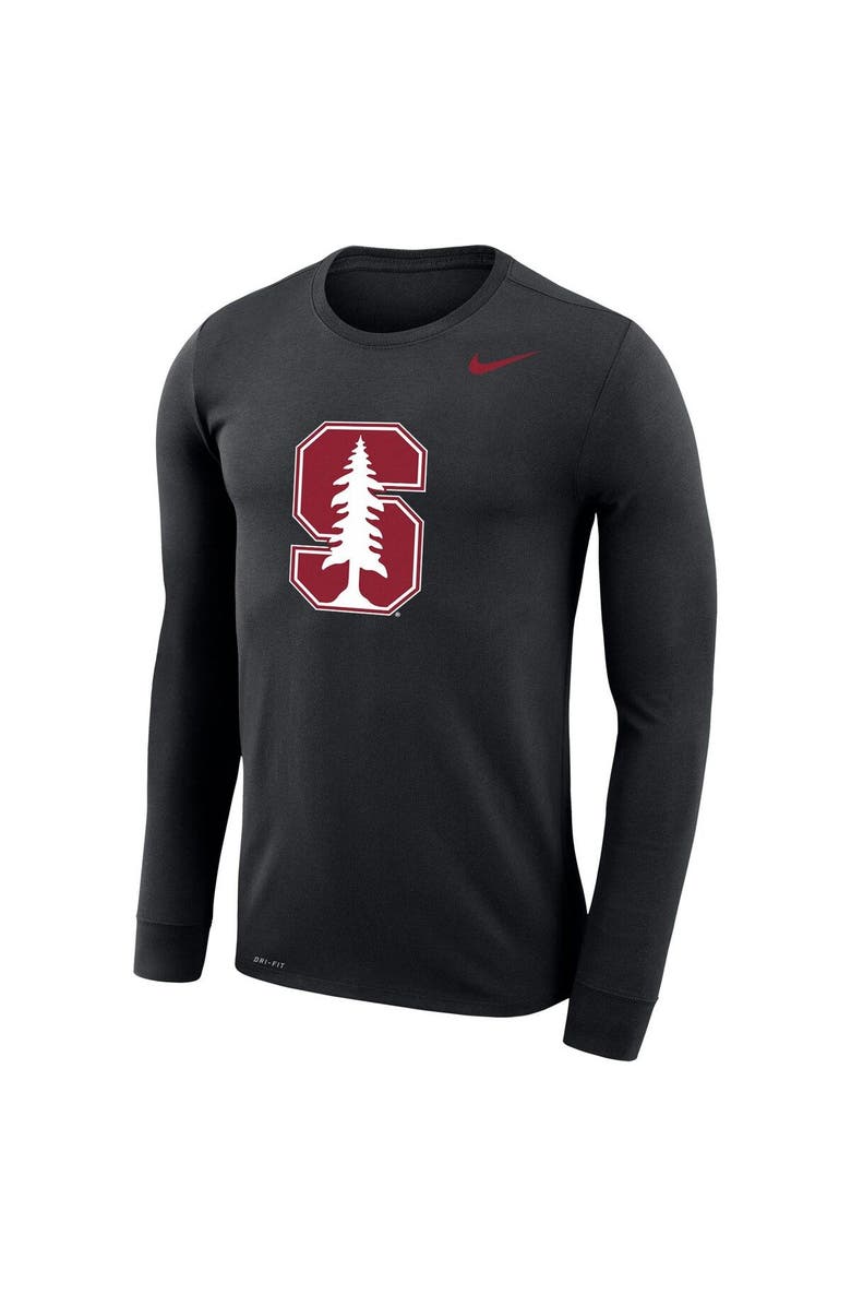 Nike Men's Nike Black Stanford Cardinal School Logo Legend Performance Long Sleeve T-Shirt, Alternate, color, 