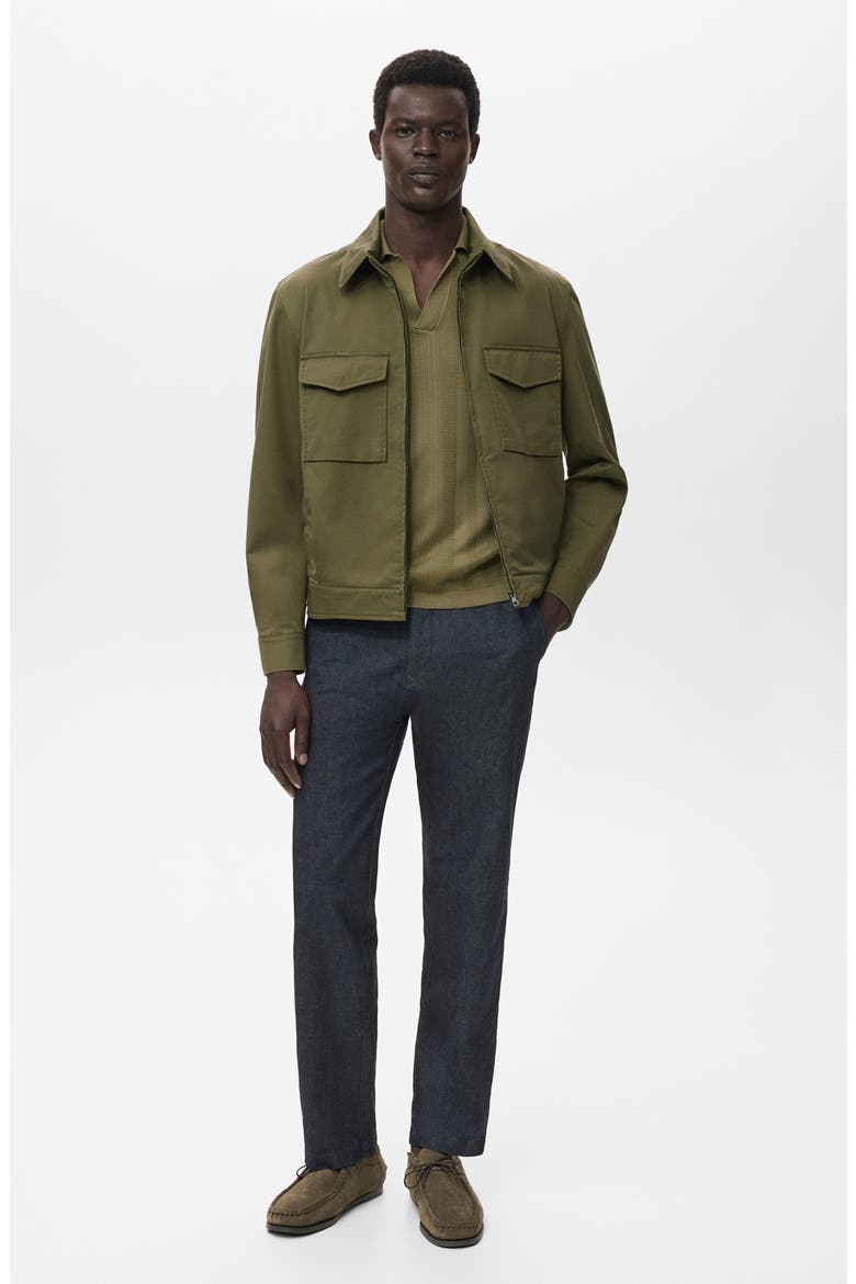 Rib Johnny Collar Polo, Alternate, color, KHAKI GREEN