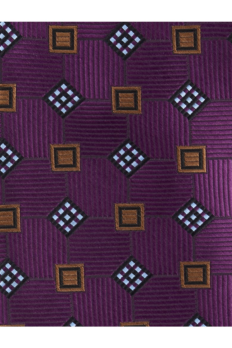 Big & Tall Geometric Patterned Tie, Alternate, color, PURPLE