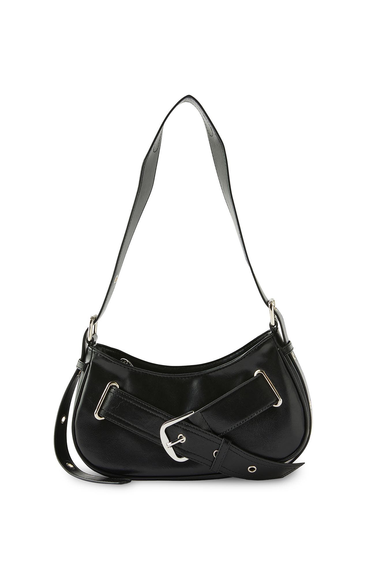 Cotton On Karli Underarm Bag, Main, color, East West Buckle Black