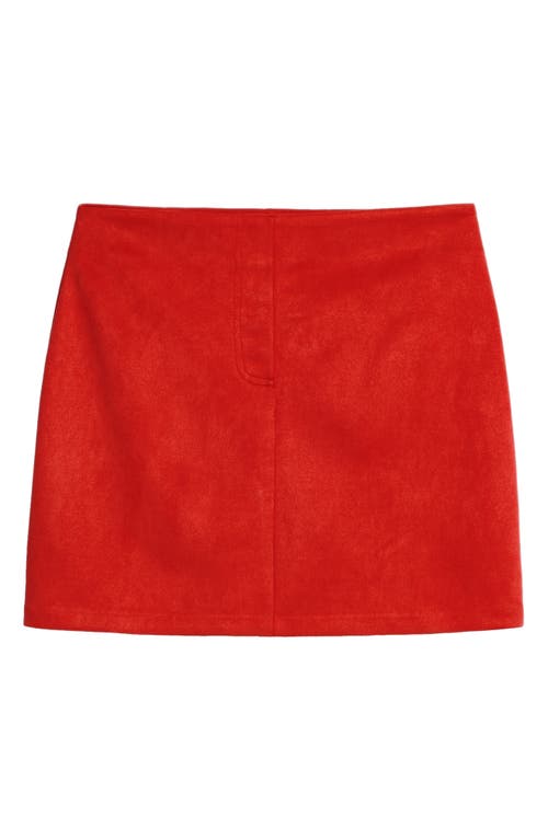 Desigual Suede Mini Skirt In Red