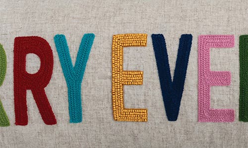 Creative Co-op Merry Everything Lumbar Accent Pillow In Gray