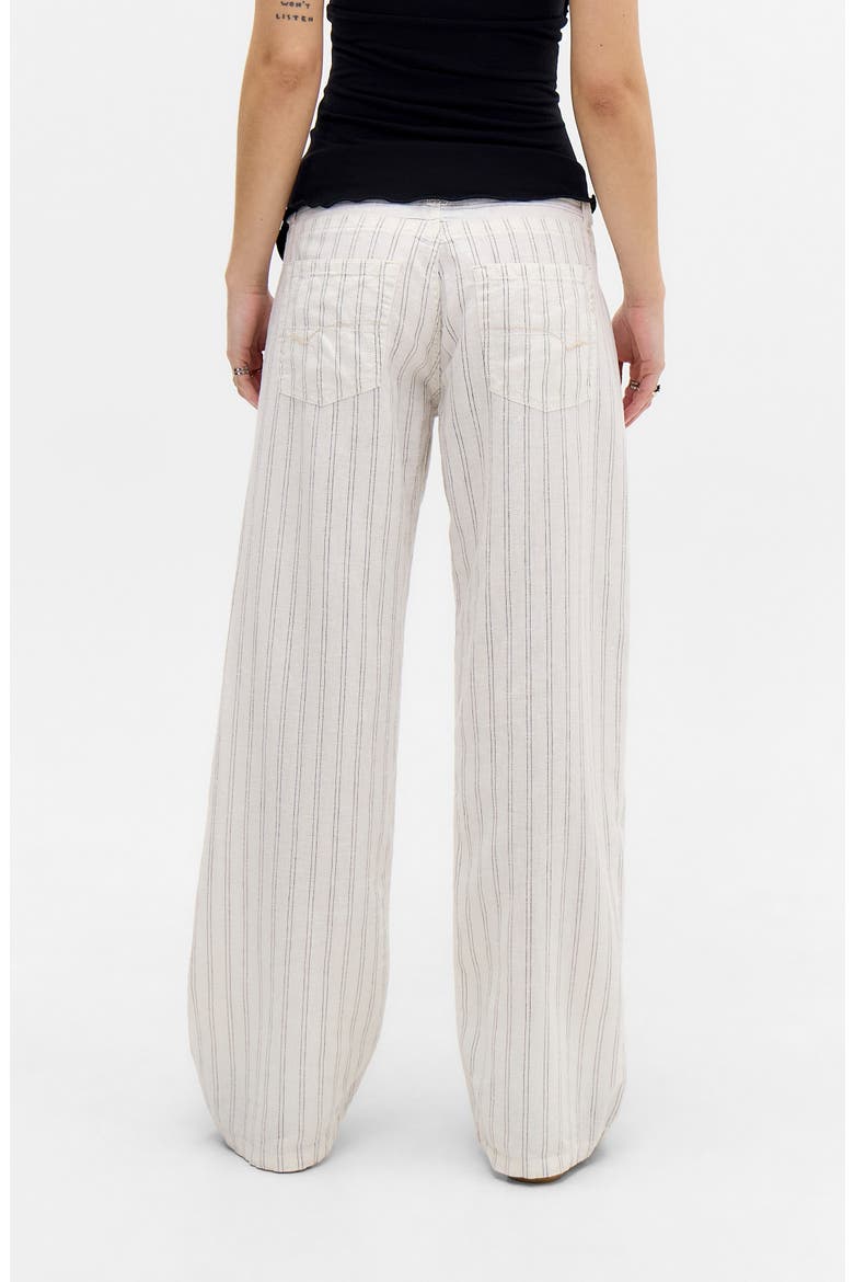 Kayla Stripe Linen Wide Leg Pants, Alternate, color, WHITE STRIPE