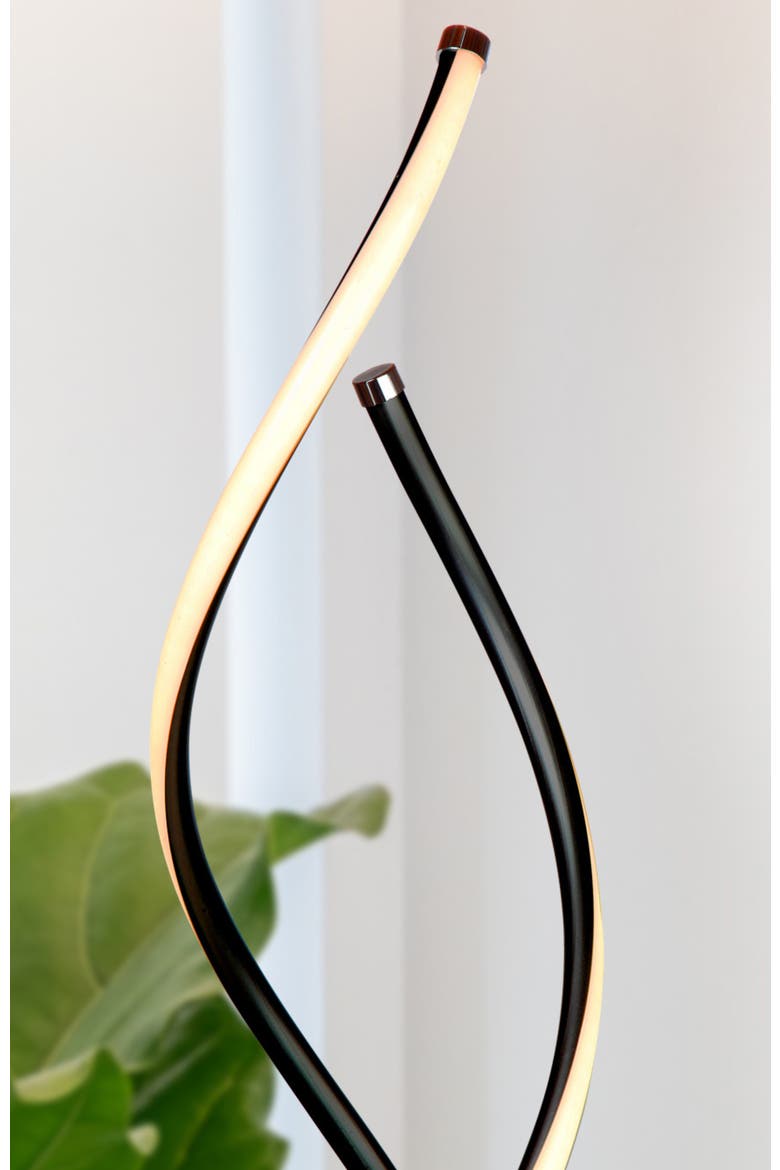 Embrace 60" LED Industrial 2-in-1 Table and Floor Lamp with Built-In Light Dimmer, Adjustable Height, Alternate, color, Classic Black