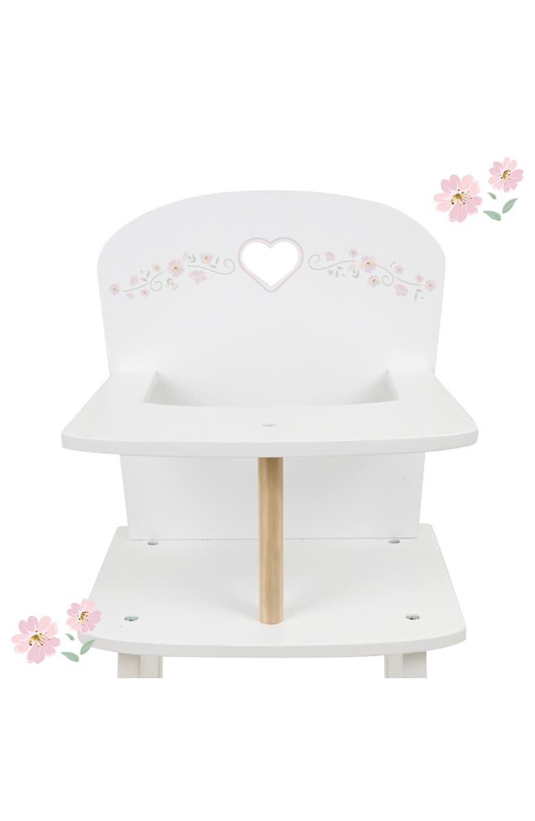 509 Crew Little Flora Wooden Doll Highchair, Alternate, color, White