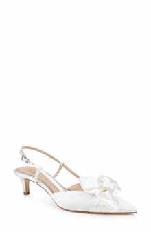 Jewel Badgley Mischka Shoshana Pointed Toe Slingback Pump