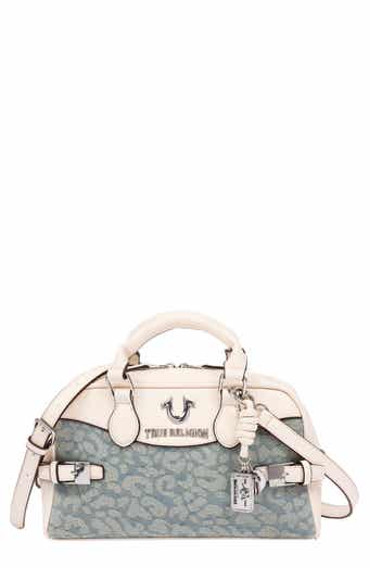 Brooks Leopard Denim Satchel