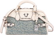 True Religion Brooks Leopard Denim Satchel