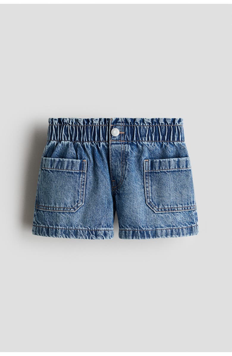 H&M Loose fit denim shorts, Main, color, Light Denim Blue