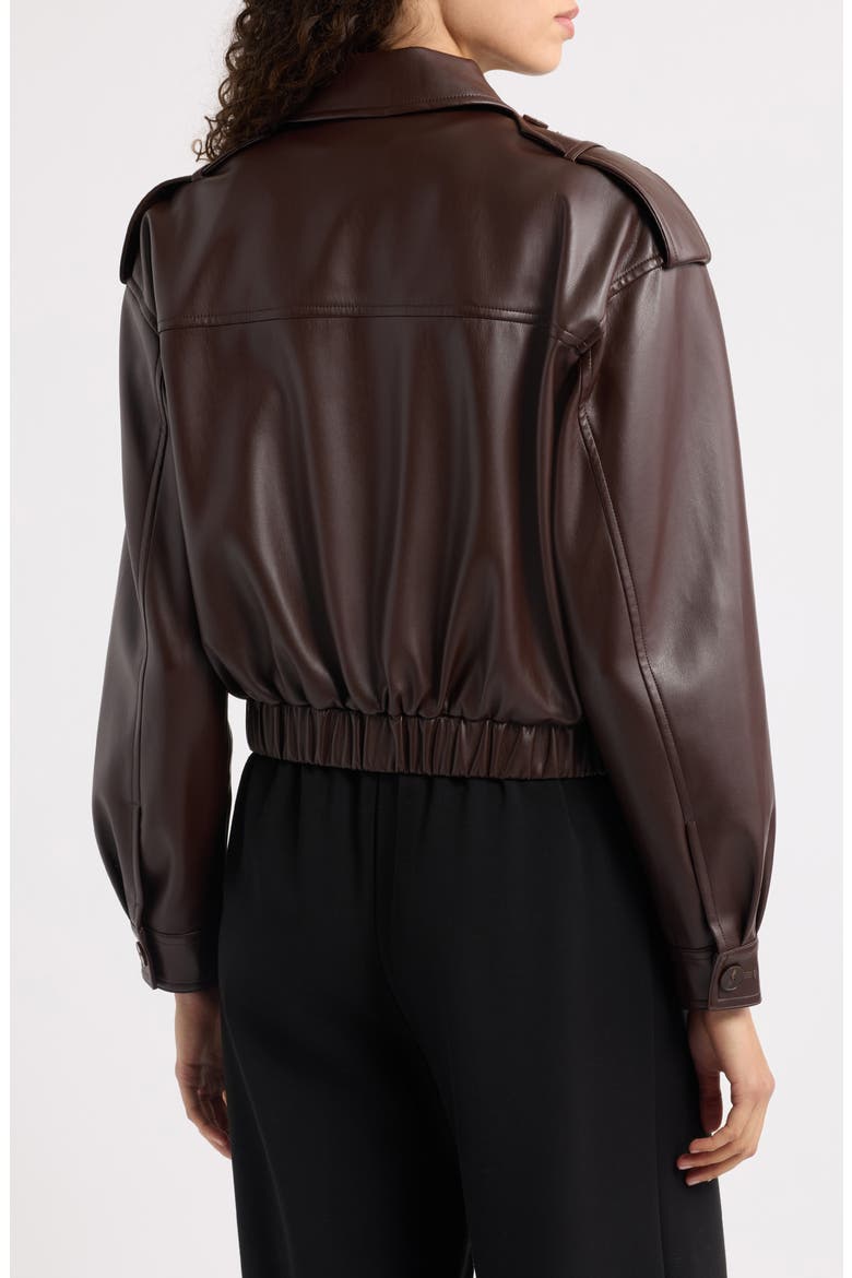 Ruby Faux Leather Jacket, Alternate, color, RASPSODY BROWN
