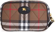 Burberry Horseshoe Quilted Nylon Pouch