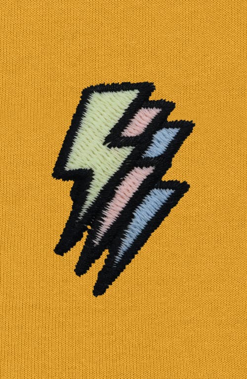 Dalix Lightning Bolt Zip Hoodie In Gold