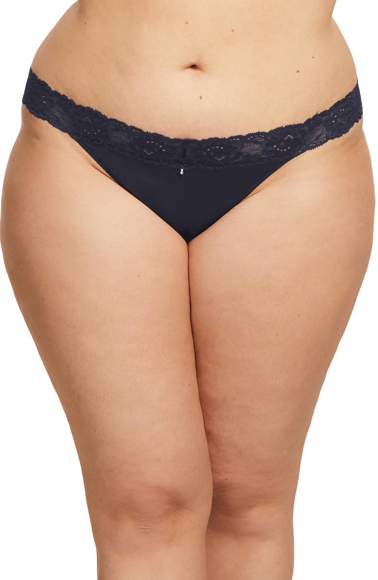 Montelle Intimates Lace Thong, Alternate, color, 