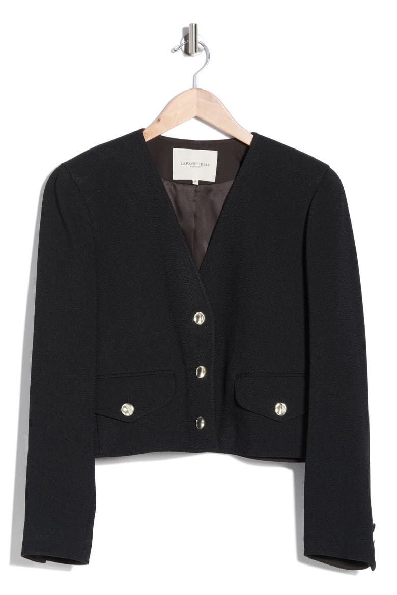 Edie Crop Blazer, Alternate, color, BLACK