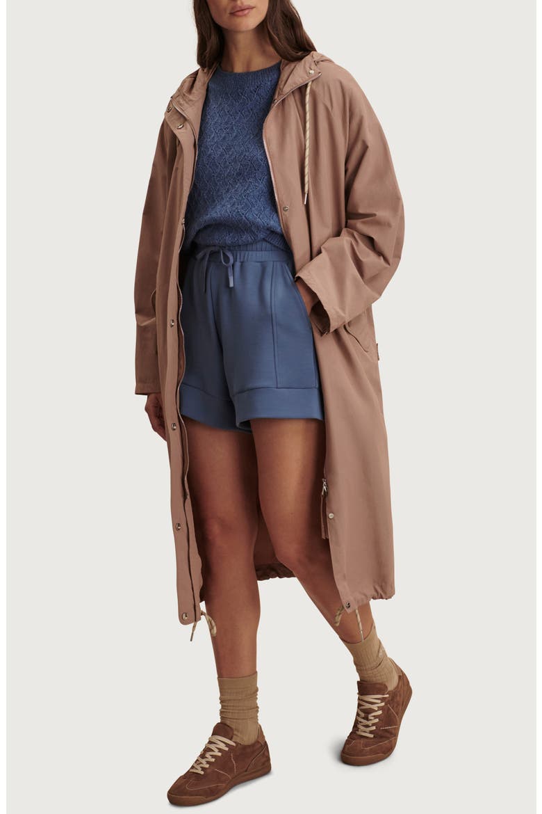 Isla Lightweight Long Jacket, Alternate, color, BROWNIE
