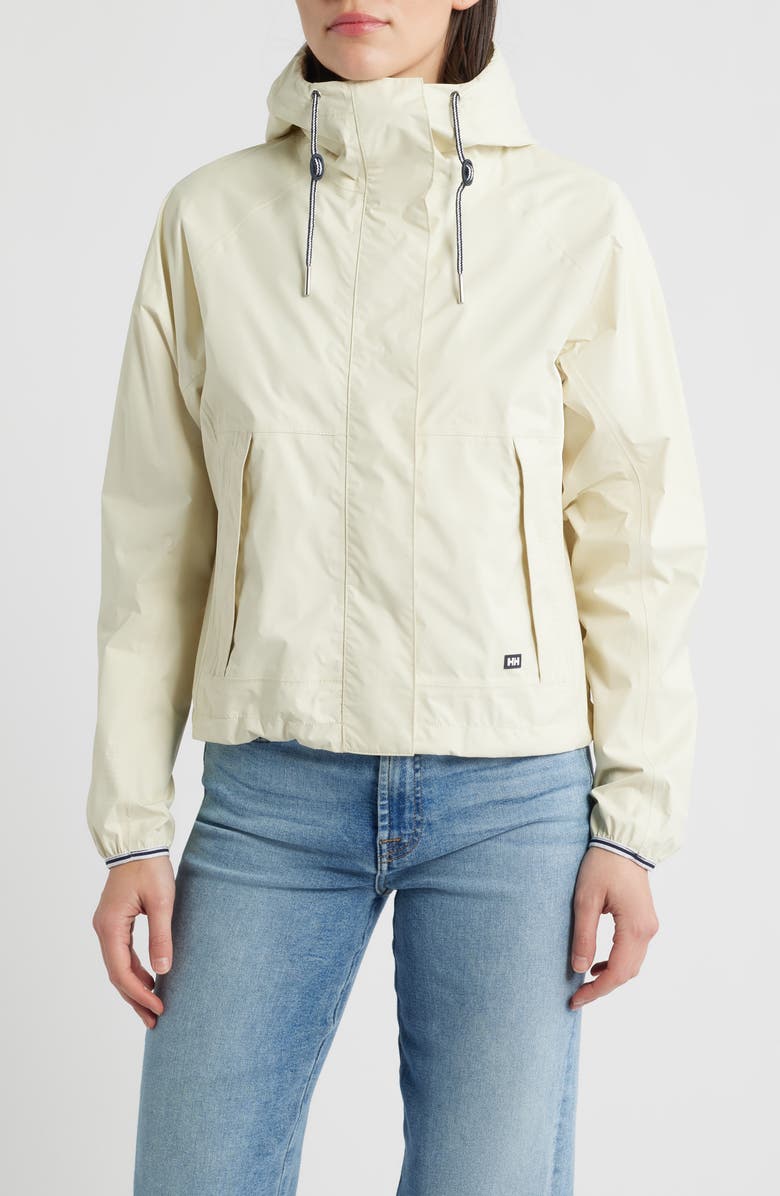 Helly Hansen Koster 2.5-Layer Waterproof/Windproof Rain Jacket, Main, color, Cream