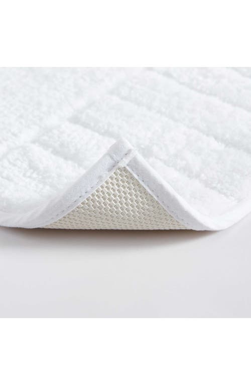 Nautica Logo Knit Bath Rug Set In White