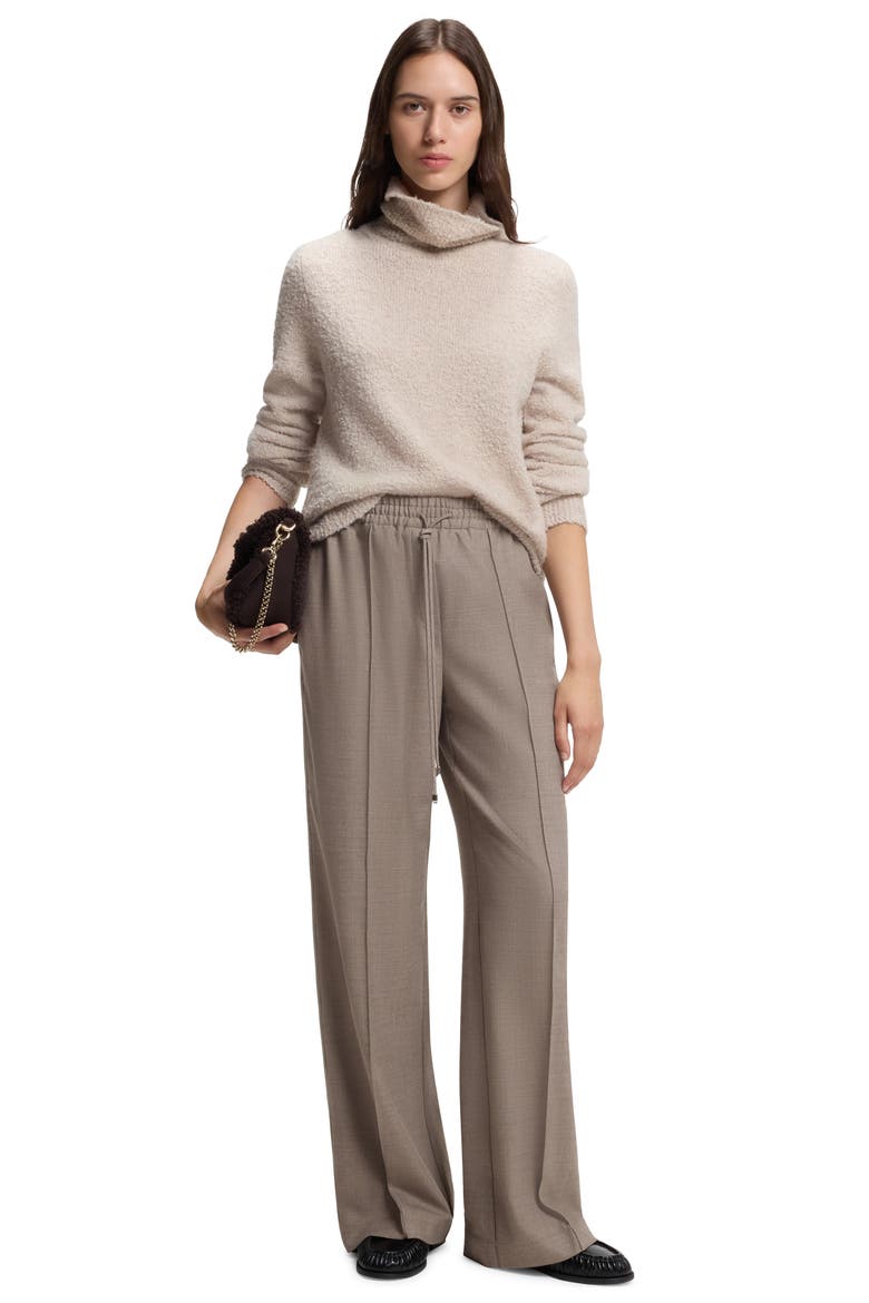 Tavati Wide Leg Wool Blend Pants, Alternate, color, BISQUE MELANGE