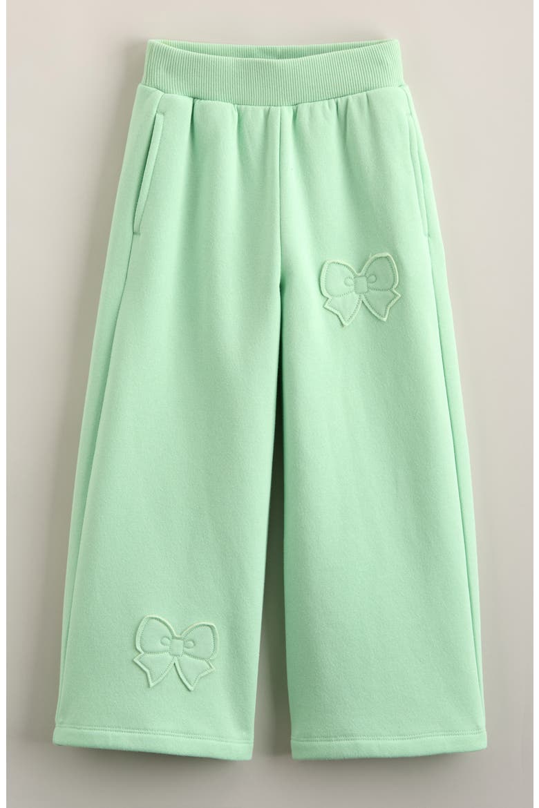 Kids' Bow Sweatpants, Main, color, GREEN PASTEL