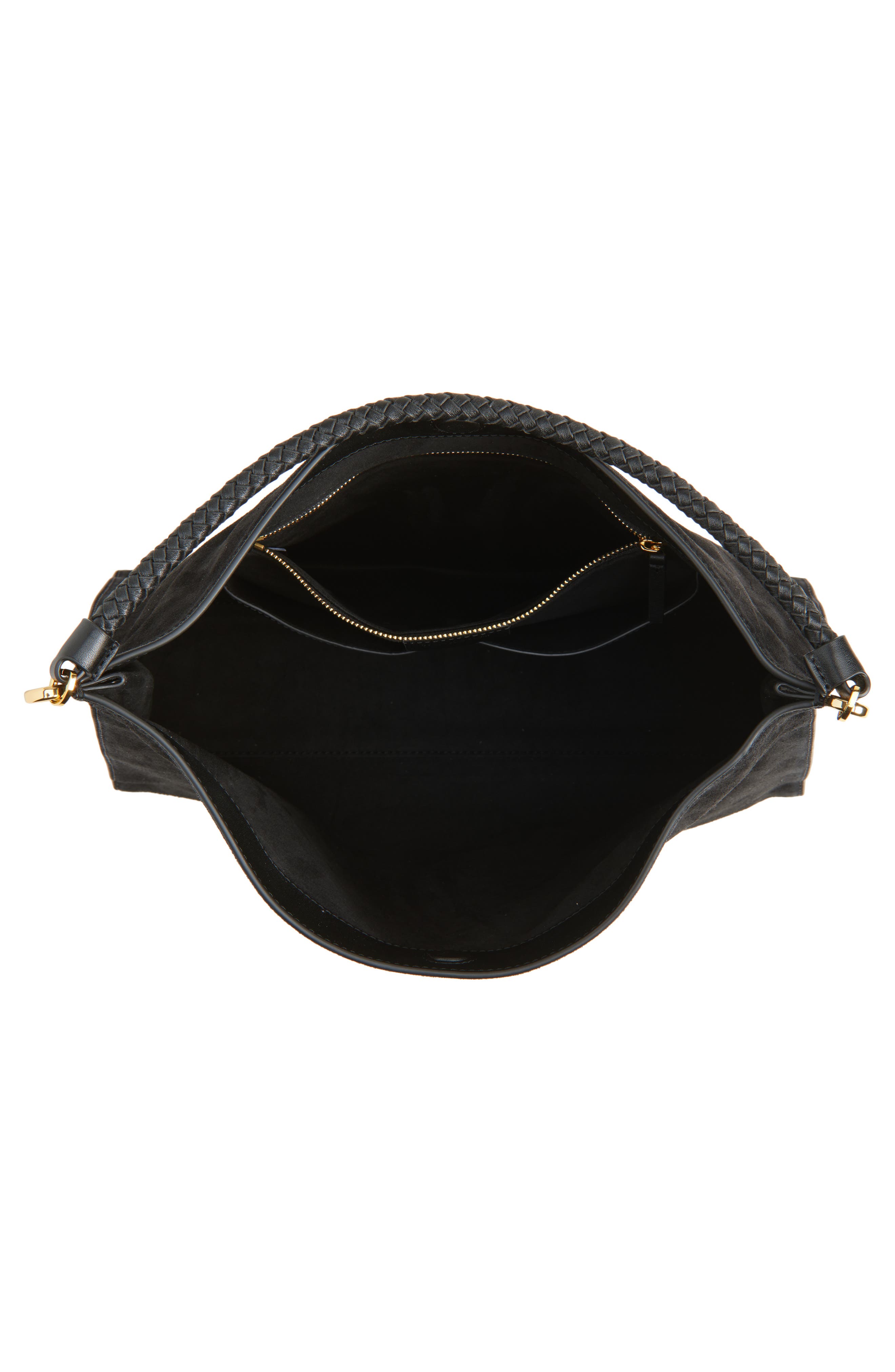 Veronica Beard Beard Vida Suede Shoulder Bag, Alternate, color, 