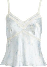 LoveShackFancy Lirena Lace Accent Floral Camisole