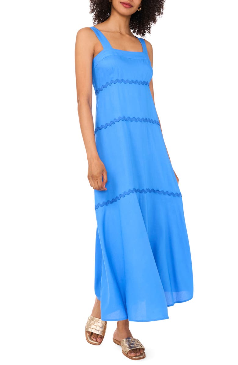 Vince Camuto Tiered Maxi Dress, Main, color, Palace Blue