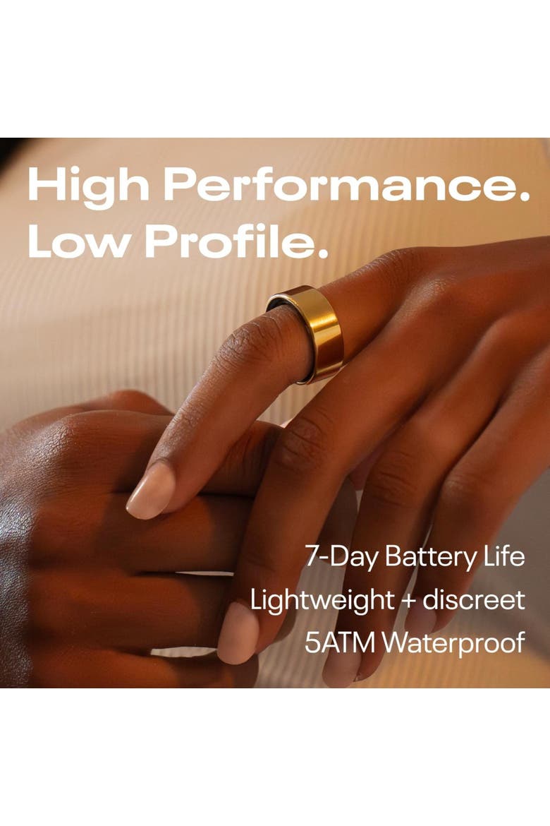 Smart Ring- Unisex-Matte Black, Fitness Ring-Wearable Technology-Fitness and Sleep Tracker-Monitors Wellbeing and Recovery, Alternate, color, Matte Black