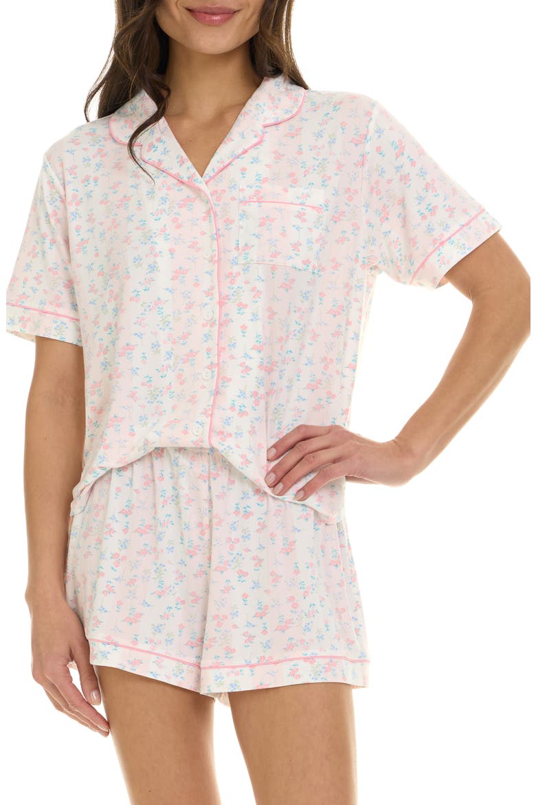 Gabriella Printed Short Pajamas, Alternate, color, IVORY