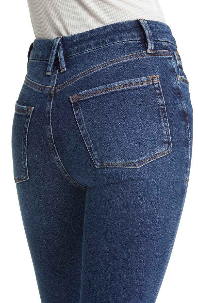 Good American Good Legs Ripped Crop Mini Bootcut Jeans, Alternate, color,