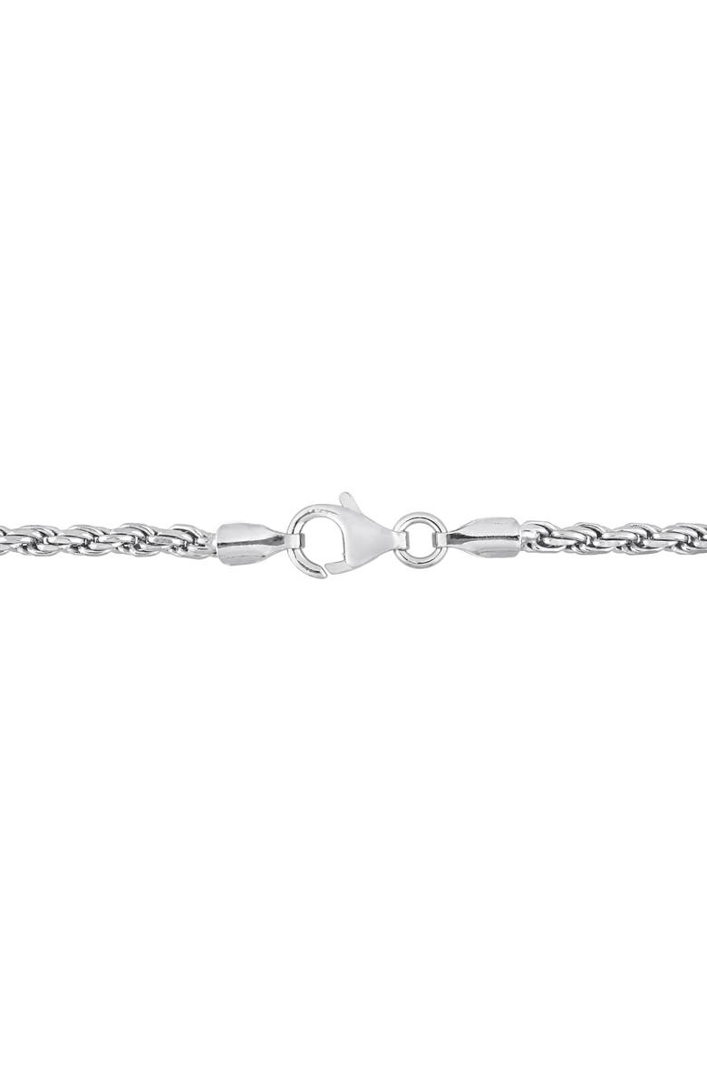 DELMAR Men's Rope Chain Necklace & Bracelet Set, Alternate, color, Silver