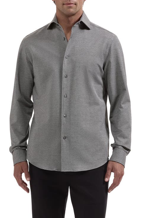 Devon OoohCotton® Houndstooth Button-Up Shirt