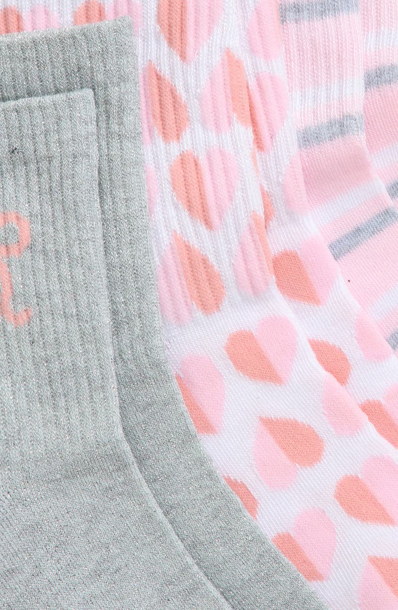 Capelli New York Kids' Assorted 3-Pack Crew Socks, Alternate, color, Pink Combo