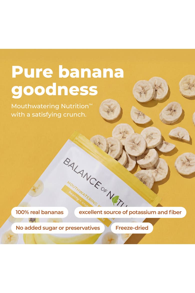 Freeze Dried Banana Slices Real Fruit Snack Five Pack, Alternate, color, None