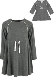 Leveret Girls Bow Tie Dress with Matching Doll Dress