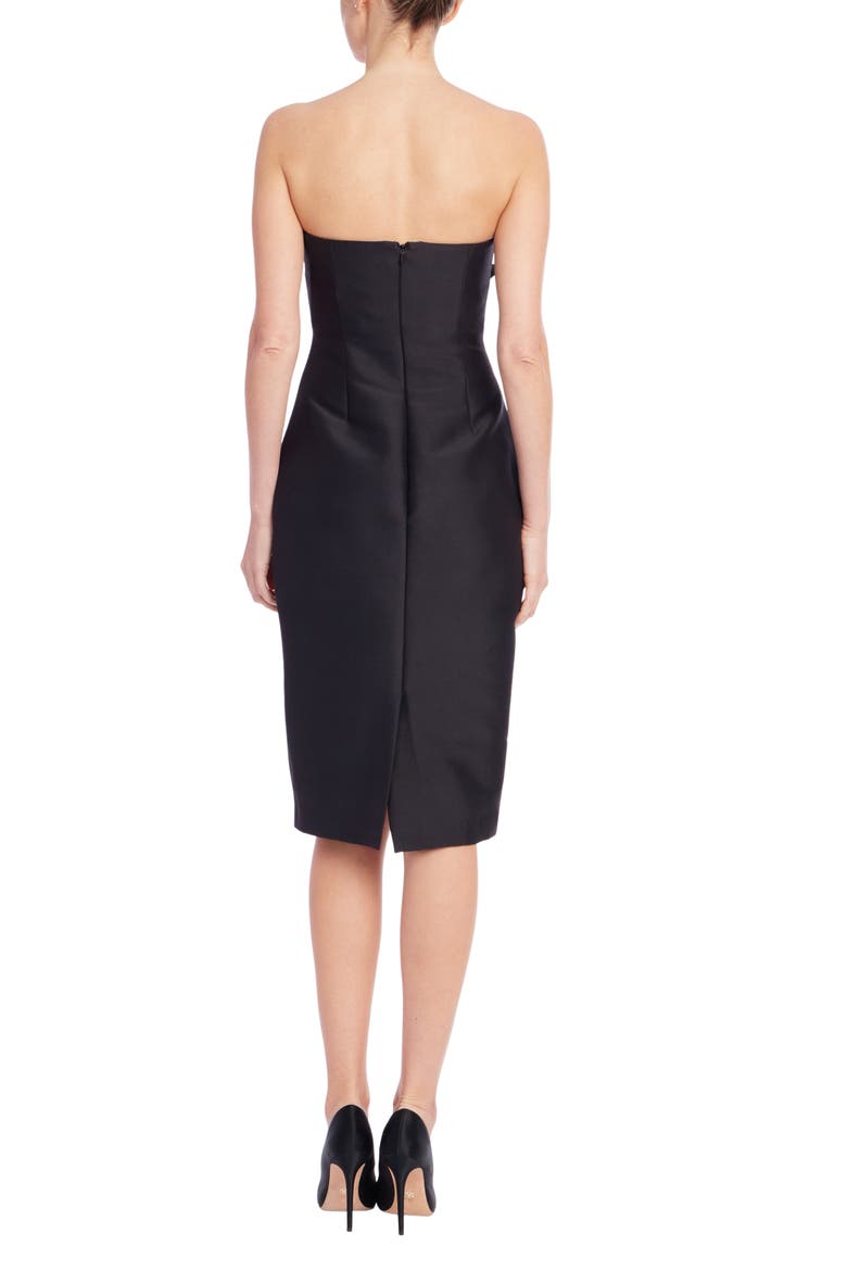 Beaded Floral Strapless Cocktail Sheath Dress, Alternate, color, BLACK MULTI