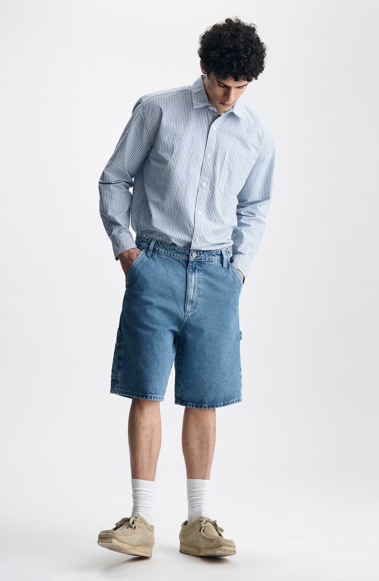 Brooklyn Industries Williamsburg Relaxed Fit Cotton Denim Carpenter Shorts, Alternate, color, 