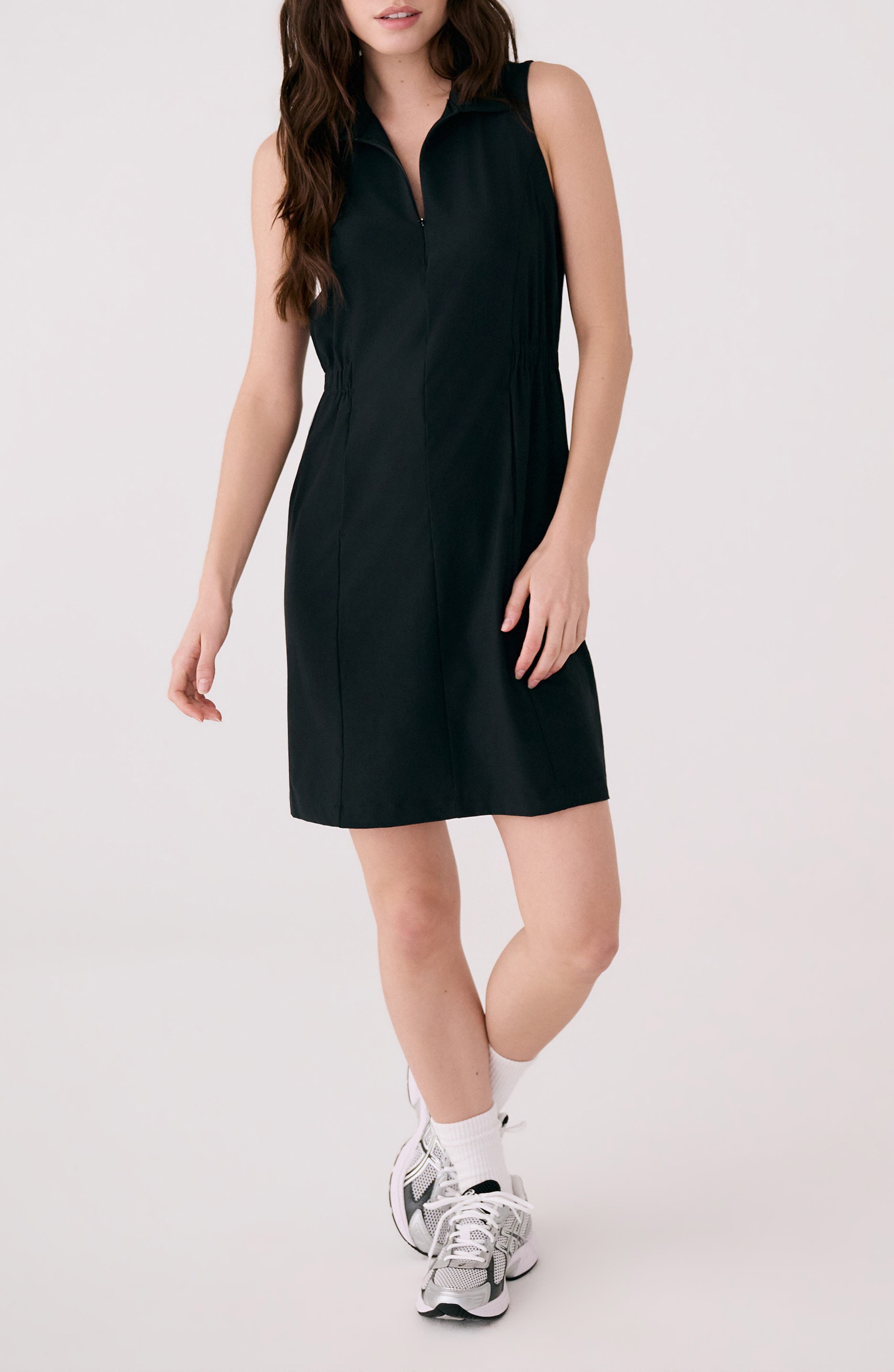Olive Sleeveless Shirtdress