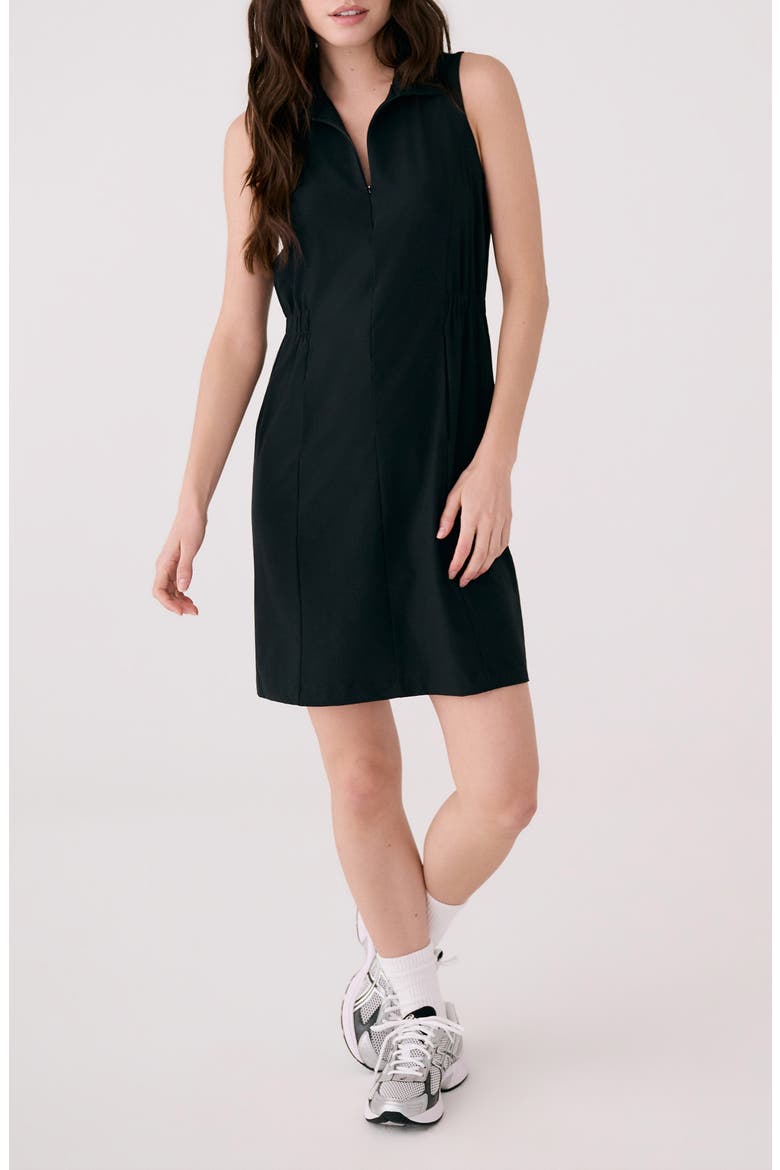 Olive Sleeveless Shirtdress, Main, color, BLACK
