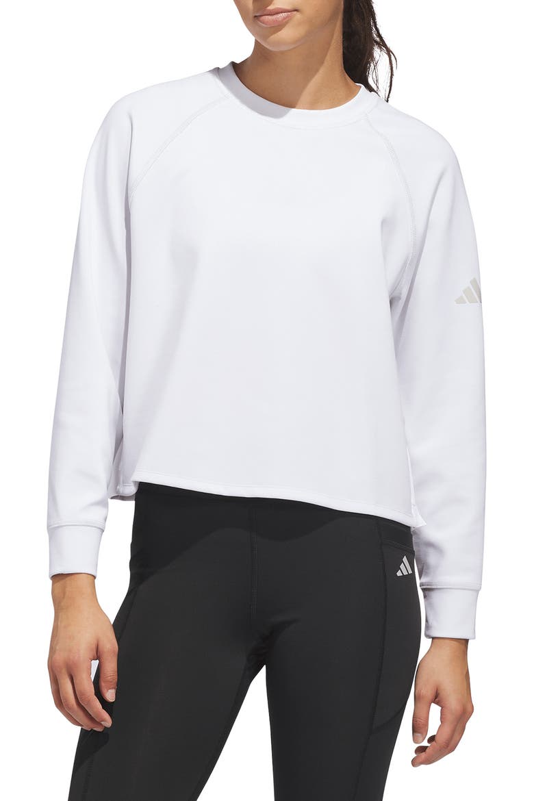 Beyond the Course Side-Snap Sweatshirt, Main, color, WHITE