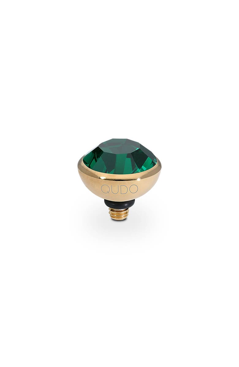 QUDO Bottone Top 0.4" - Gold, Main, color, Emerald